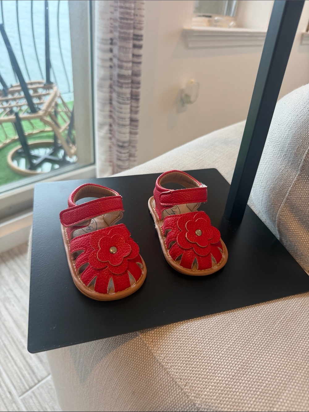 SHEIN Red Floral Toddler Girls' Sandals